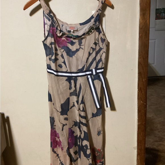 Women’s Aoyama Itchome Silk Art Sleeveless Dress Size S - Picture 1 of 6